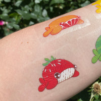 Fruity Whales Summer Temporary Tattoo Pack