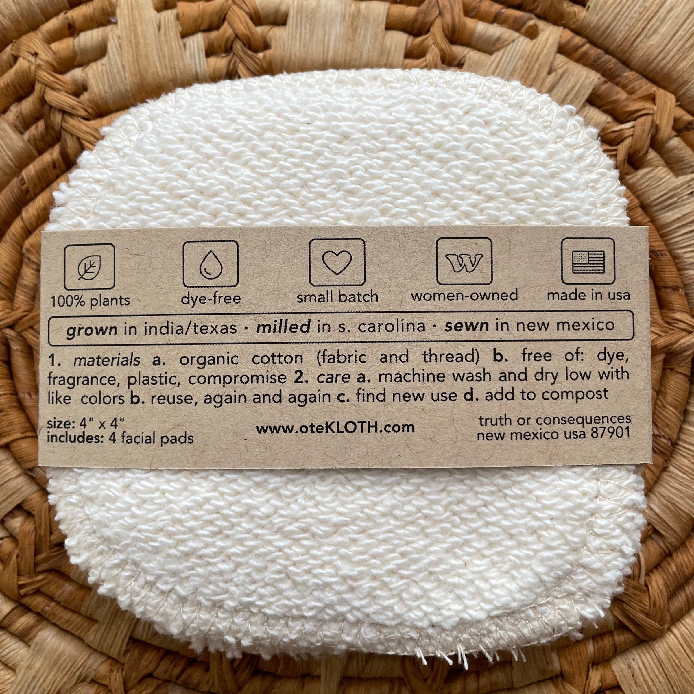 Organic Cotton Reusable Cotton Rounds | Velour + Terry - BIG FRENCHIES