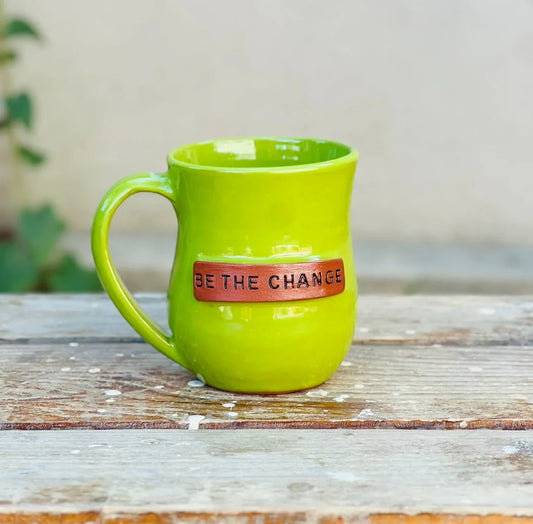 Be the Change Mug - Lime Green - BIG FRENCHIES
