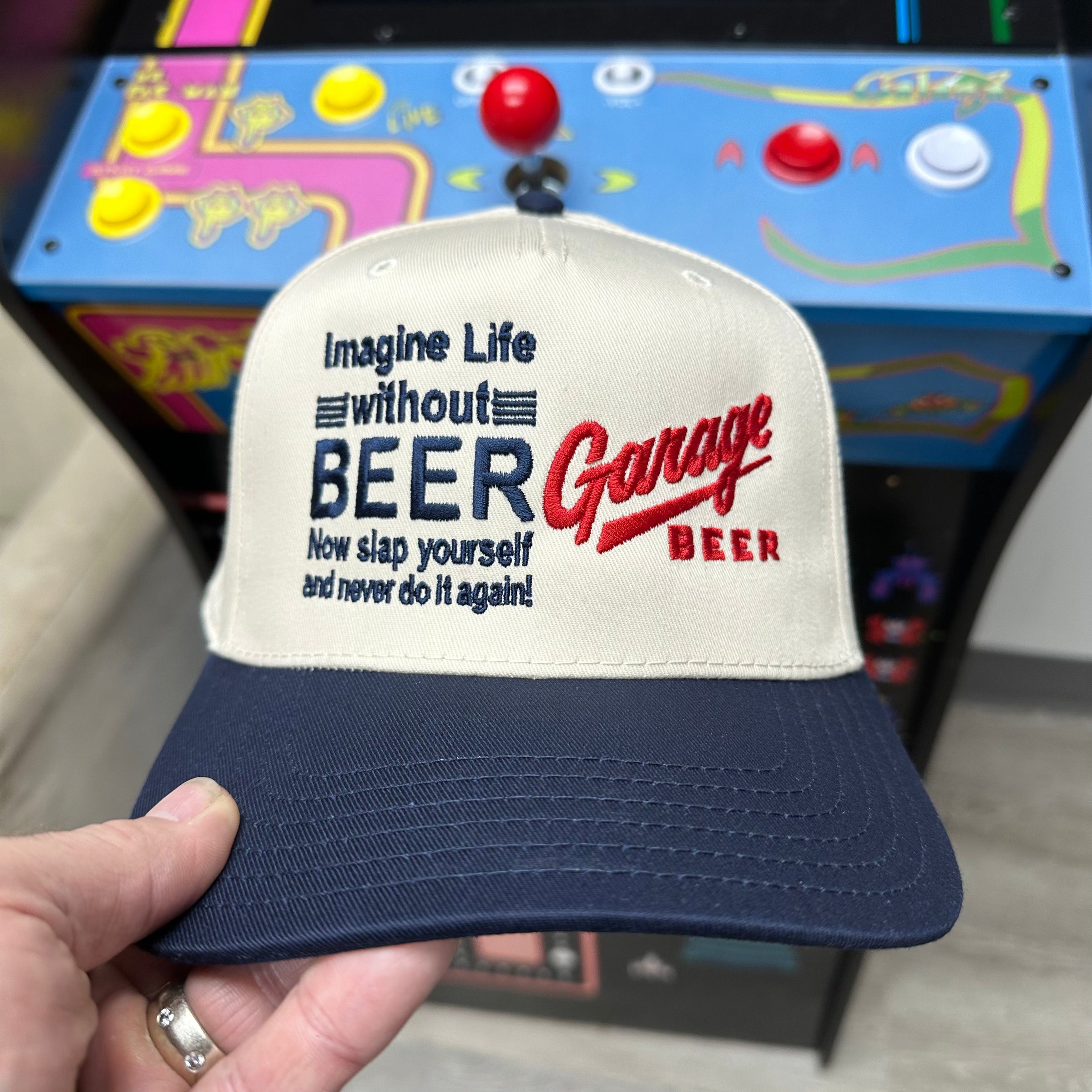 Imagine Life Without BEER Hat Garage Beer Custom Embroidered￼