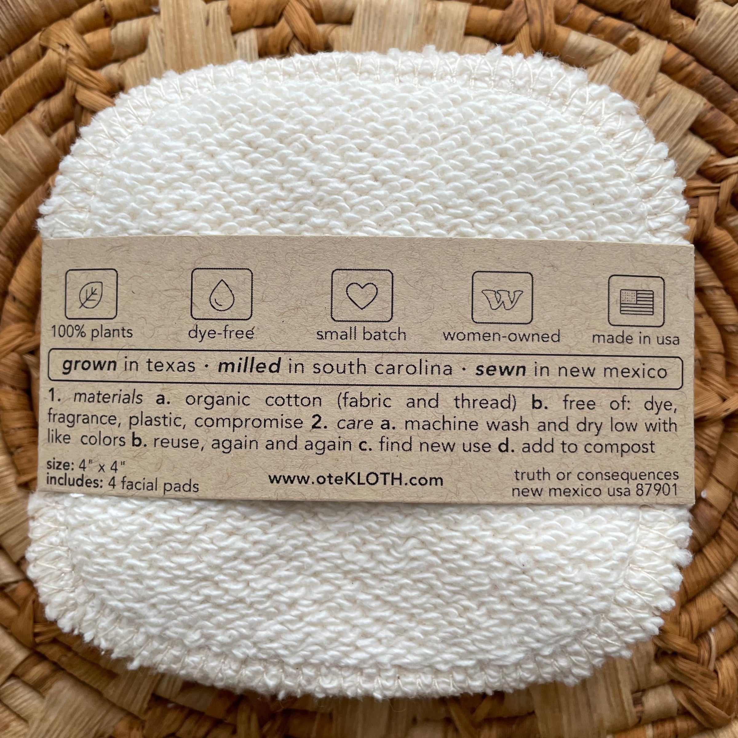 Organic Cotton Reusable Cotton Rounds | Terry - BIG FRENCHIES