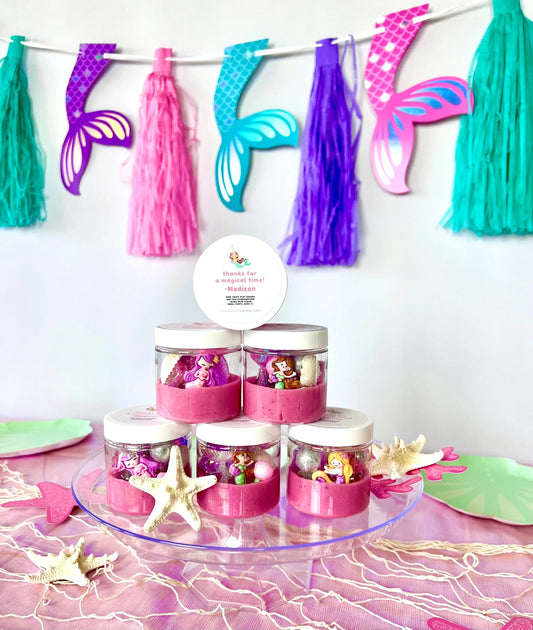 Custom Mermaid Play Dough Favors for Birthday Party Goodie Bags - BIG FRENCHIES