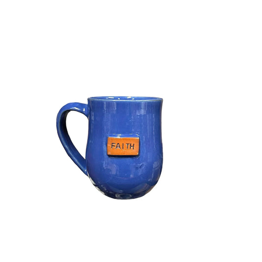 Faith Button Mug - Sapphire Blue - BIG FRENCHIES