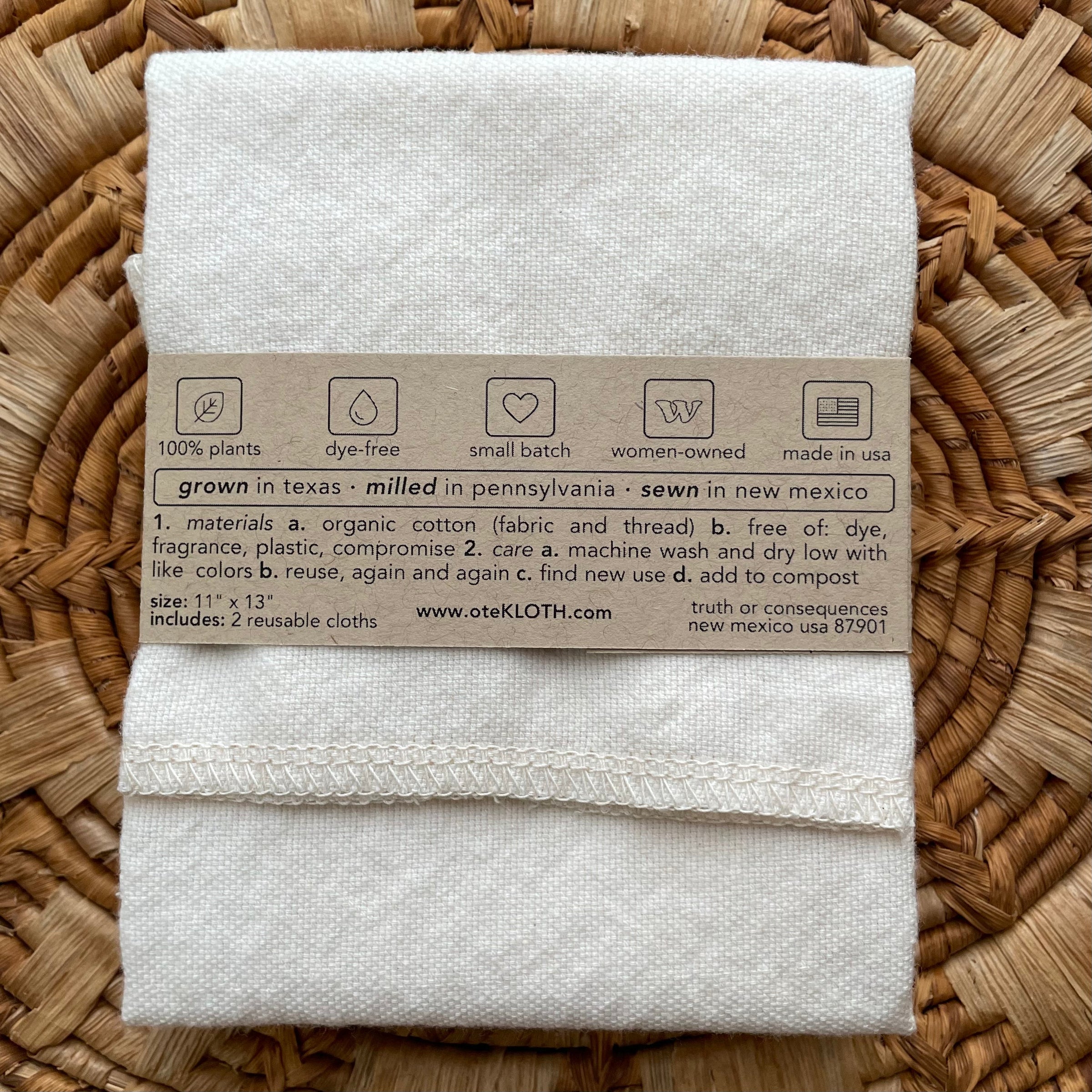 Organic Cotton Face Cloths | Woven - BIG FRENCHIES