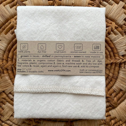 Organic Cotton Face Cloths | Woven - BIG FRENCHIES