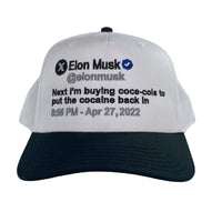 Elon Musk Tweet Custom Embroidered SnapBack Hat Cap