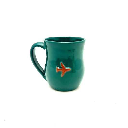Airplane Mug- Teal Green - BIG FRENCHIES