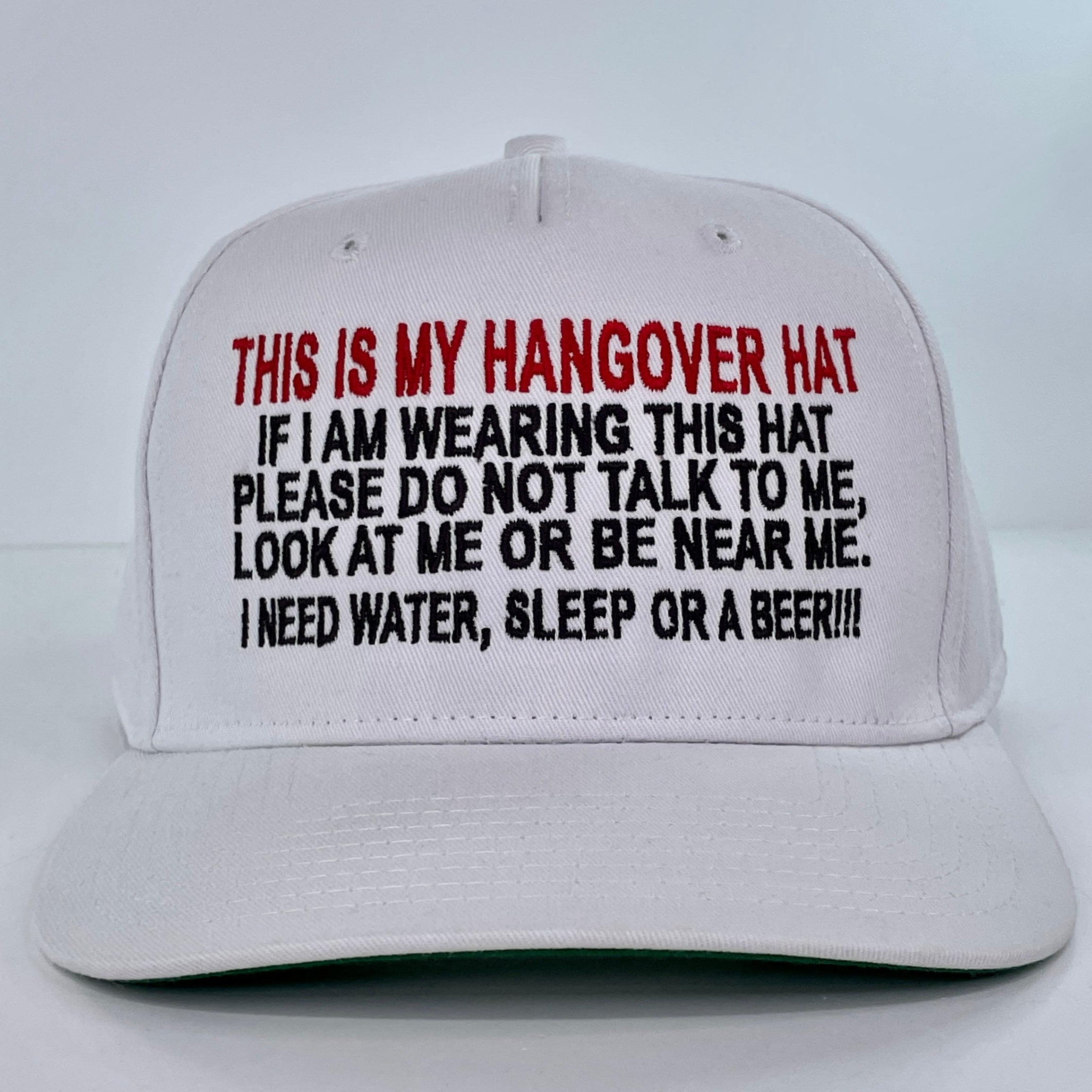 This Is My Hangover Hat Custom Embroidered white SnapBack cap hat