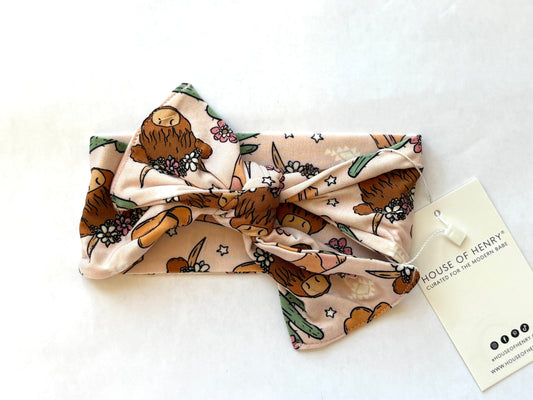 Pink Highland Cow Bow - BIG FRENCHIES