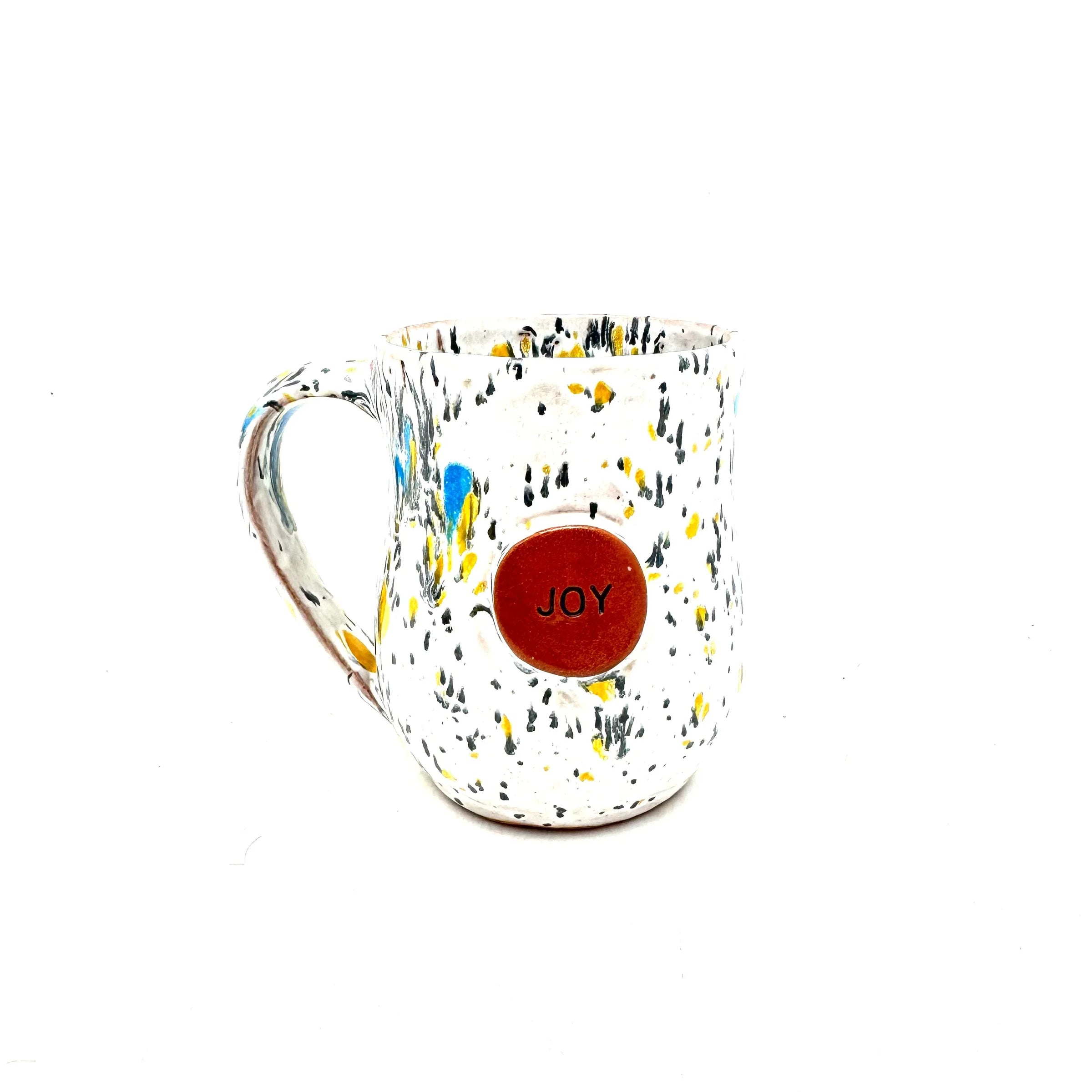 Joy Button Mug- White Fireworks - BIG FRENCHIES