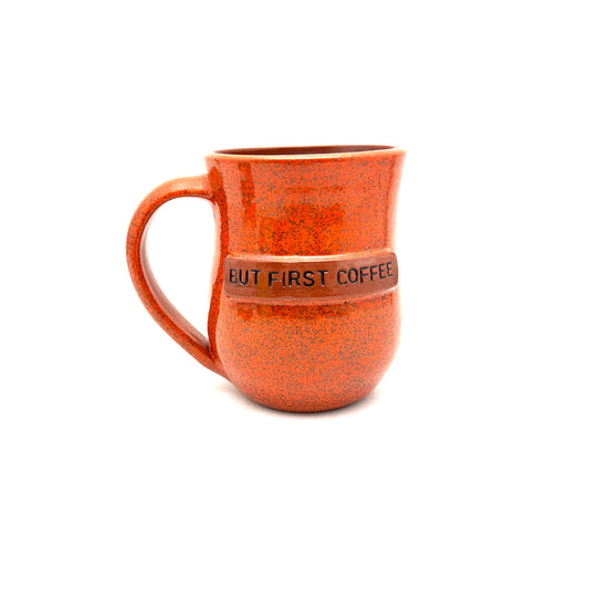 But First Coffee Mug- Glitter Orange - BIG FRENCHIES