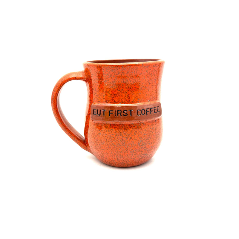 But First Coffee Mug- Glitter Orange - BIG FRENCHIES