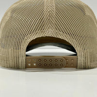 My Body Is A Machine That Turns Cigarettes Into Smoked Cigarettes custom embroidered Camo/tan Mesh SnapBack hat