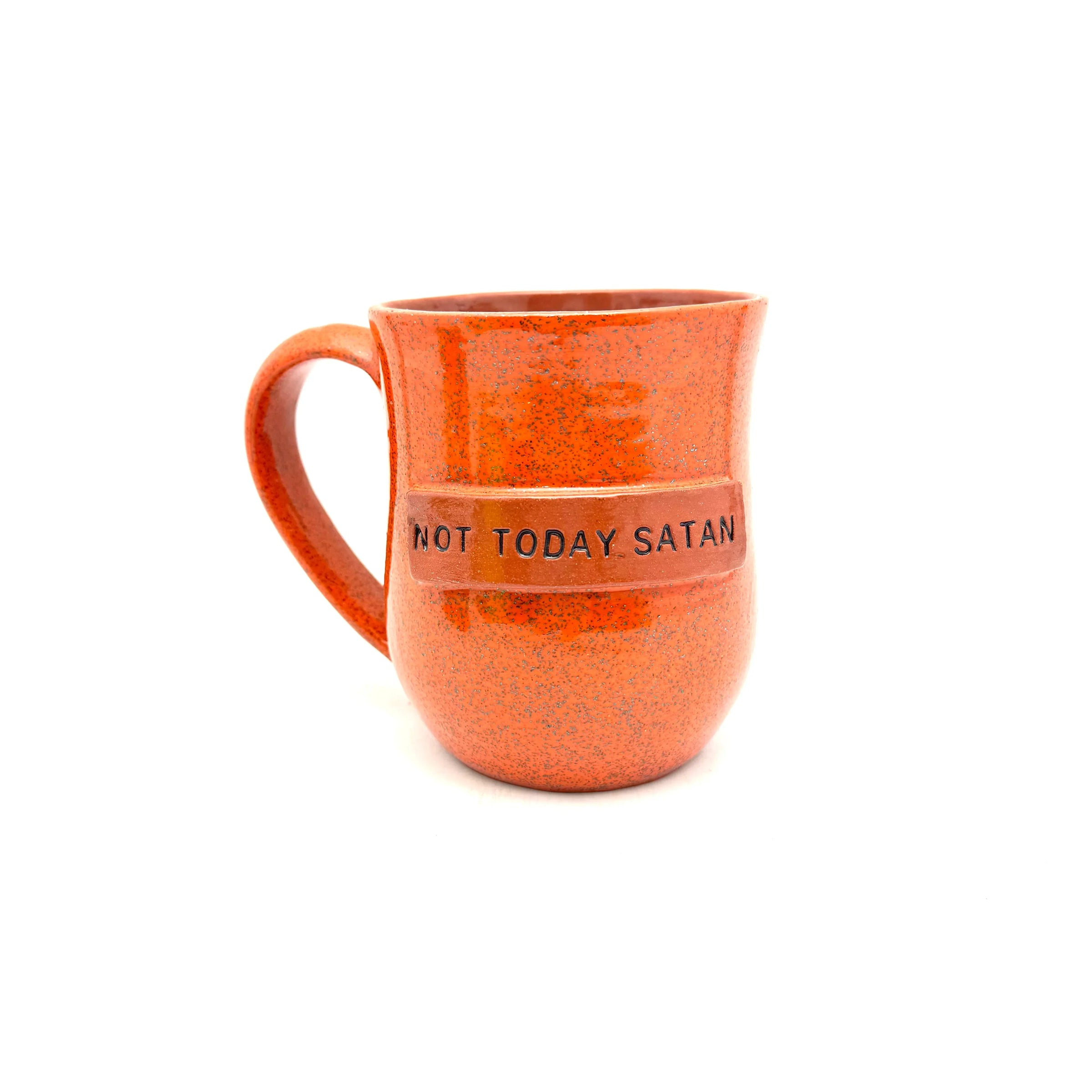 Not Today Satan Mug- Glitter Orange - BIG FRENCHIES