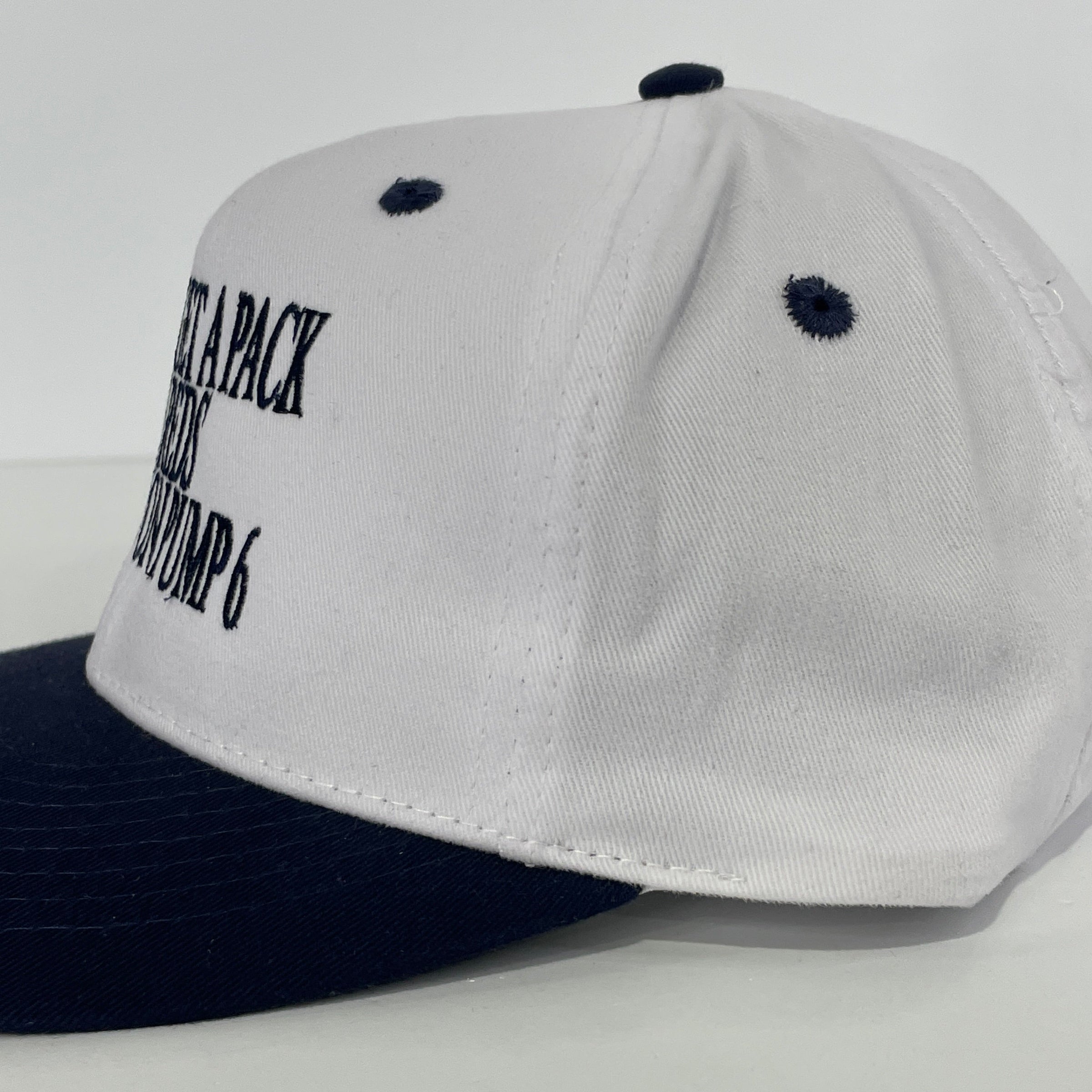 Lemme get a pack of reds and $10 on pump 6 custom embroidered mid crown Strapback