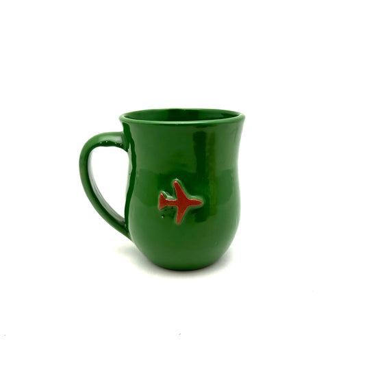 Airplane Mug- Green - BIG FRENCHIES
