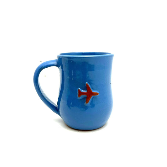 Airplane Mug- Blue - BIG FRENCHIES