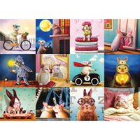 Funny Bunnies 1000 Piece Jigsaw Puzzle Eurographics