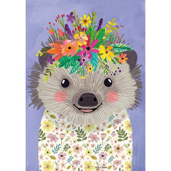 Funny Hedgehog Floral Friends 500 Piece Jigsaw Puzzle Heye