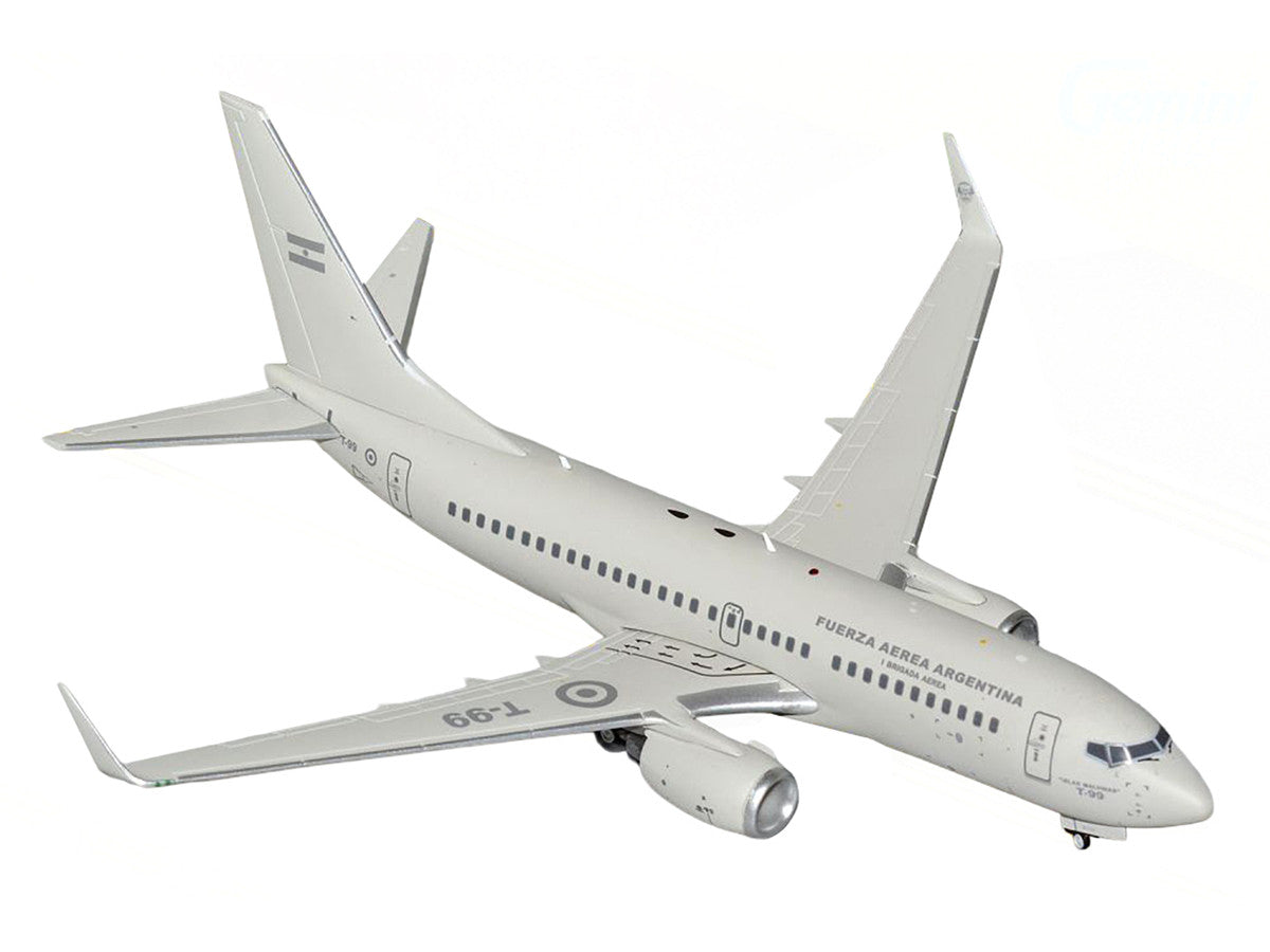 Boeing 737-700 Transport Aircraft "Fuerza Aerea Argentina (Air Force)" (T-99) Gray "Gemini 200" Series 1/200 Diecast Model Airplane by GeminiJets