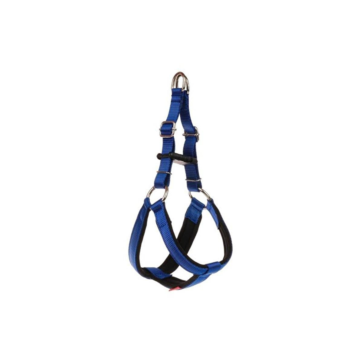 Doca Dokuma Soft Fabric Blue Pet Collar - Adjustable Chest Strap for Comfortable Fit