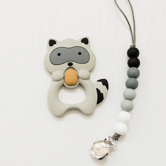 Raccoon Teether Set // Gray - BIG FRENCHIES