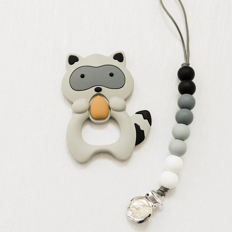Raccoon Teether Set // Gray - BIG FRENCHIES