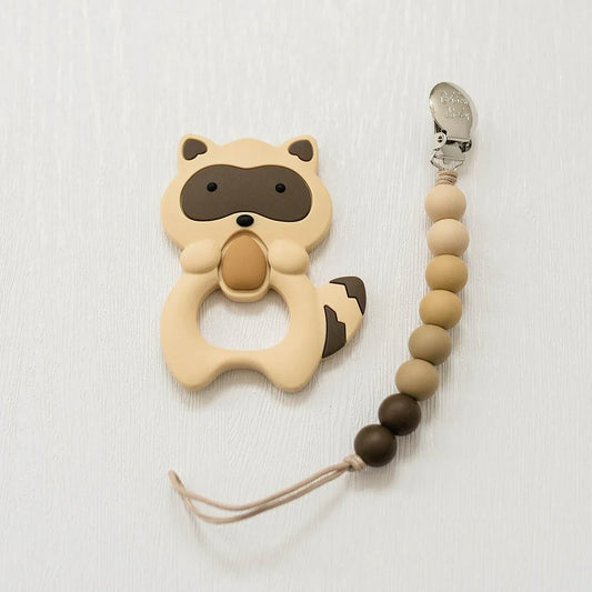 Raccoon Teether Set // Brown - BIG FRENCHIES