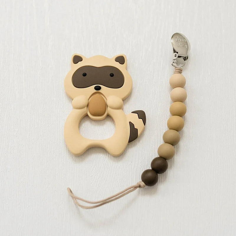 Raccoon Teether Set // Brown - BIG FRENCHIES
