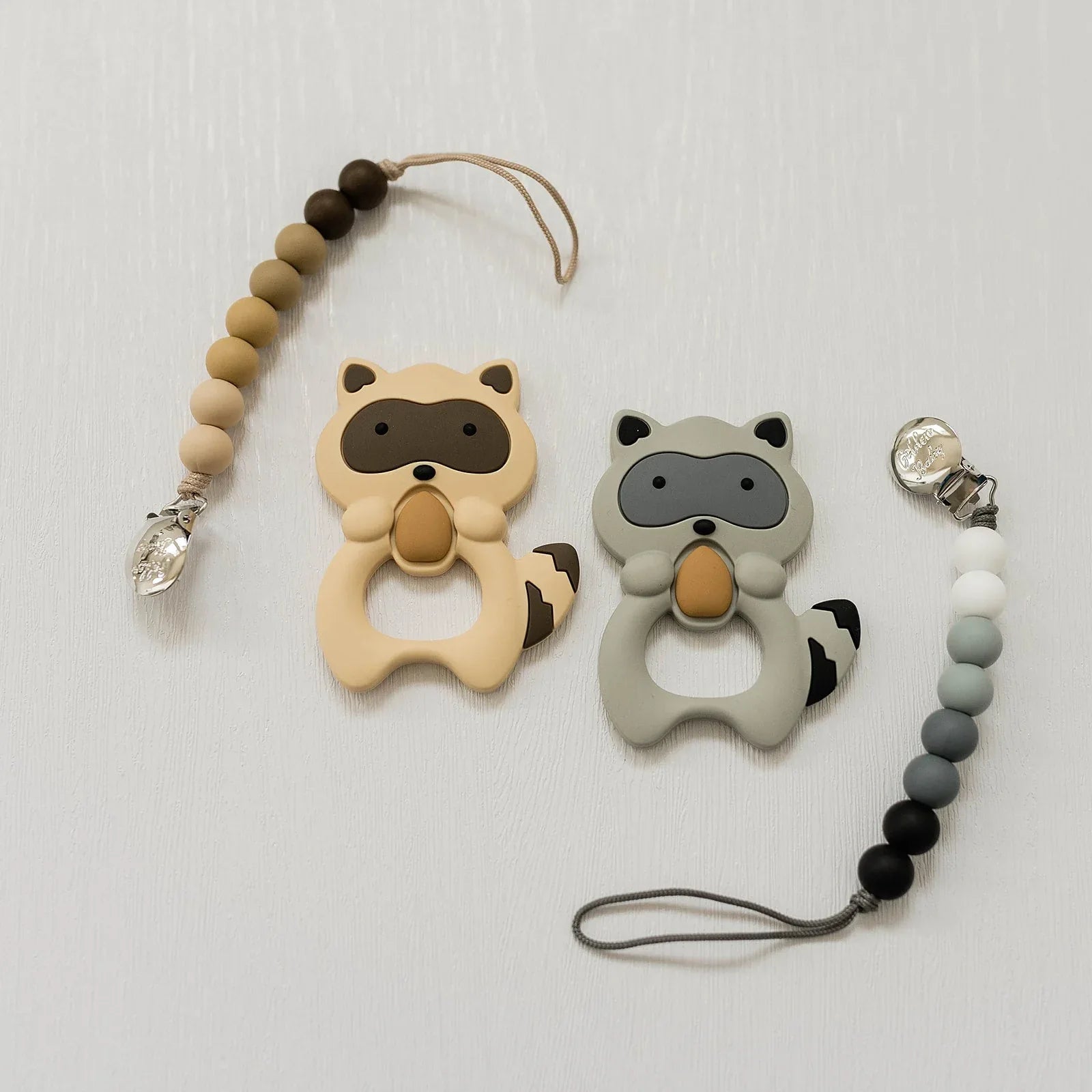 Raccoon Teether Set // Gray - BIG FRENCHIES