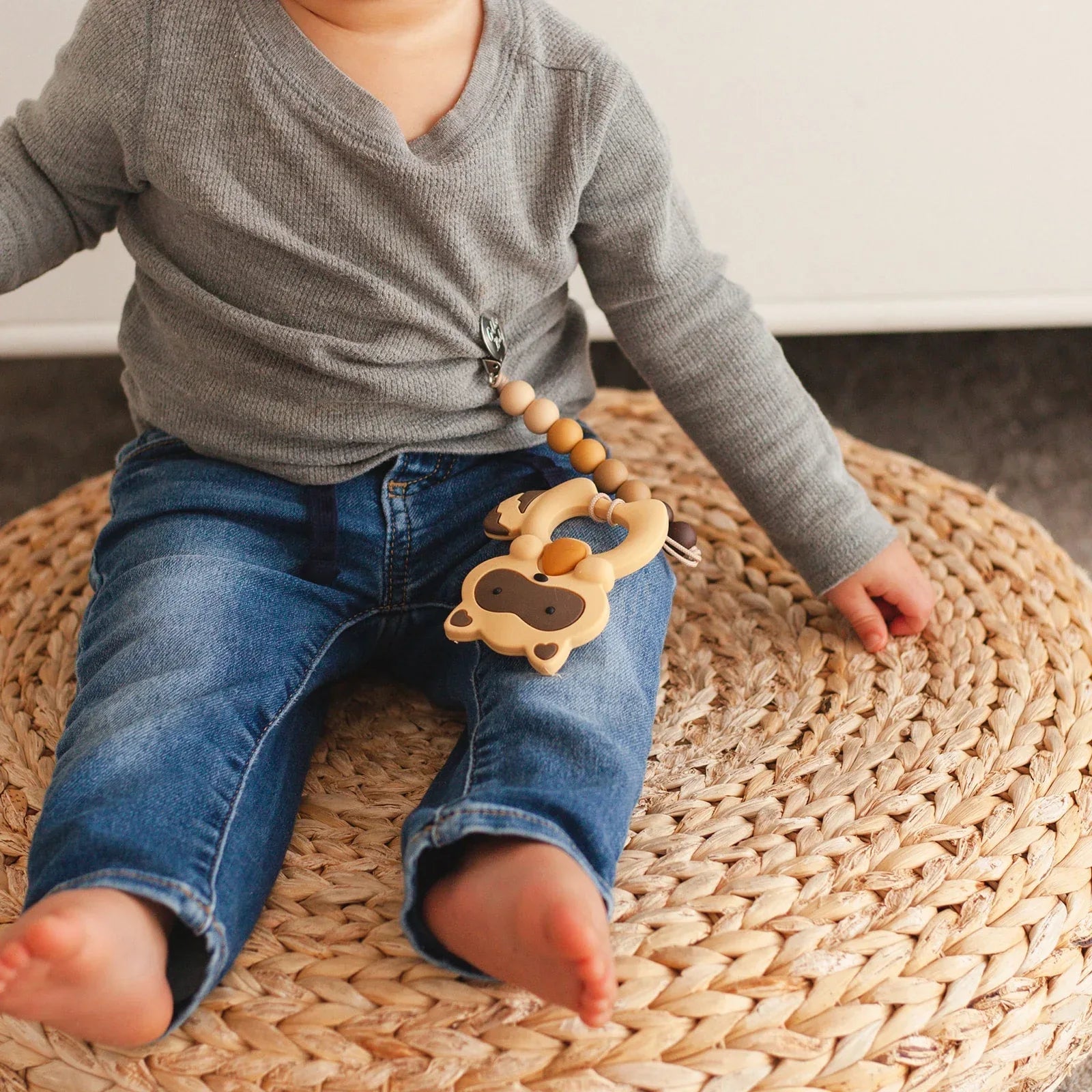 Raccoon Teether Set // Brown - BIG FRENCHIES