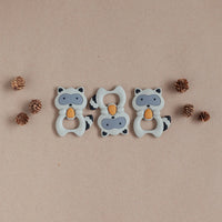 Raccoon Teether Set // Gray - BIG FRENCHIES
