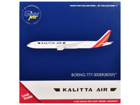 Boeing 777-300ER Commercial Aircraft "Kalitta Air" (N779CK) White with Red Tail 1/400 Diecast Model Airplane by GeminiJets