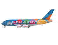 Airbus A380-800 Commercial Aircraft "Emirates Airlines - Destination Dubai" (A6-EES) Blue with Graphics 1/400 Diecast Model Airplane by GeminiJets