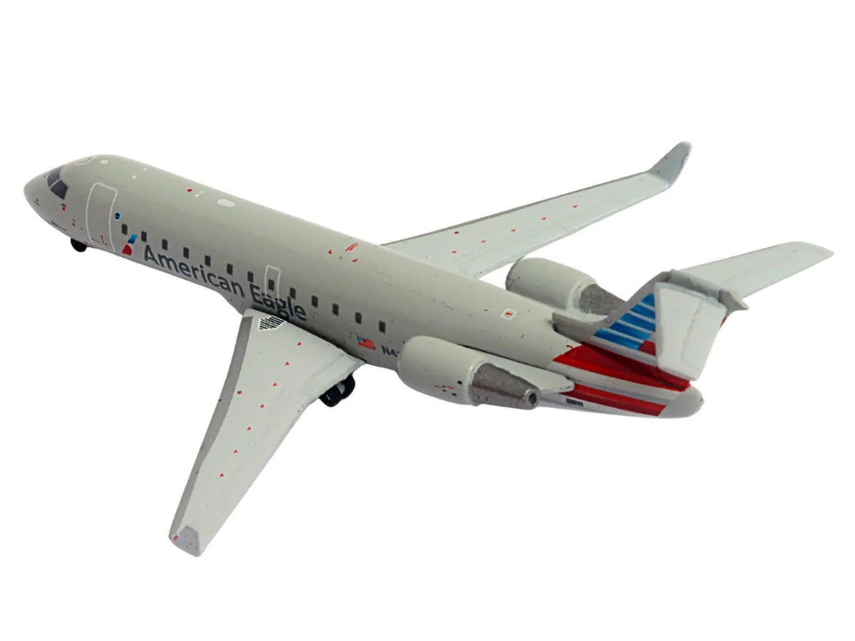 Bombardier CRJ200 Commercial Aircraft "American Eagle - Air Wisconsin" (N420AW) Gray with Red and Blue Tail 1/400 Diecast Model Airplane by GeminiJets