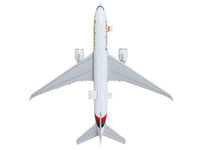 Boeing 777F Commercial Aircraft "Emirates SkyCargo" (A6-EFV) White with Striped Tail "Interactive Series" 1/400 Diecast Model by GeminiJets