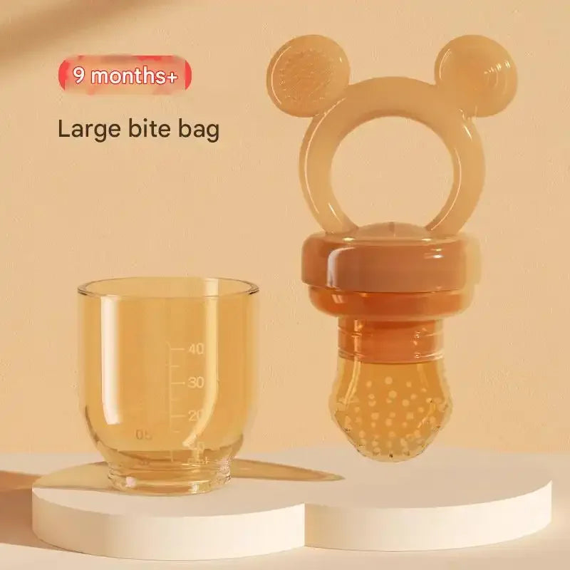 Baby Fruit Feeder Silicone Mesh Teether - Safe Self-Feeding Tool for Infants 3-24 Months - BIG FRENCHIES