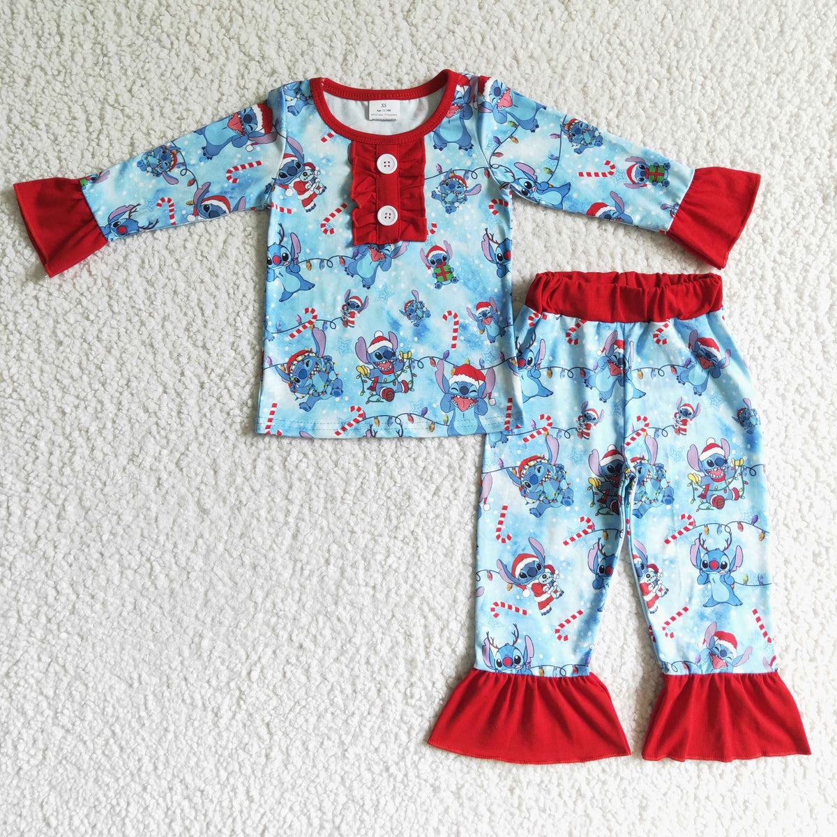 Koala print candy cane girls Christmas pajamas - BIG FRENCHIES