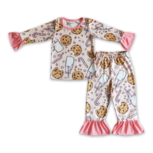 Biscuit milk candy cane girls Christmas pajamas - BIG FRENCHIES
