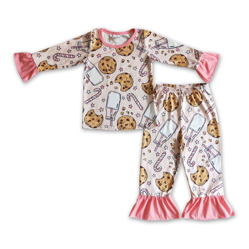 Biscuit milk candy cane girls Christmas pajamas - BIG FRENCHIES