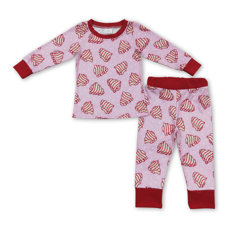 Christmas tree cake kids girls long sleeves pajamas - BIG FRENCHIES