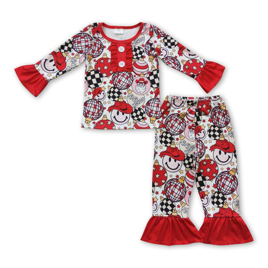 Ho ho ho howdy santa smile girls Christmas pajamas - BIG FRENCHIES