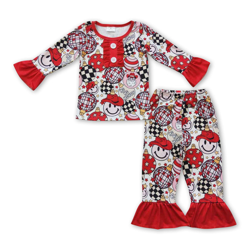 Ho ho ho howdy santa smile girls Christmas pajamas - BIG FRENCHIES