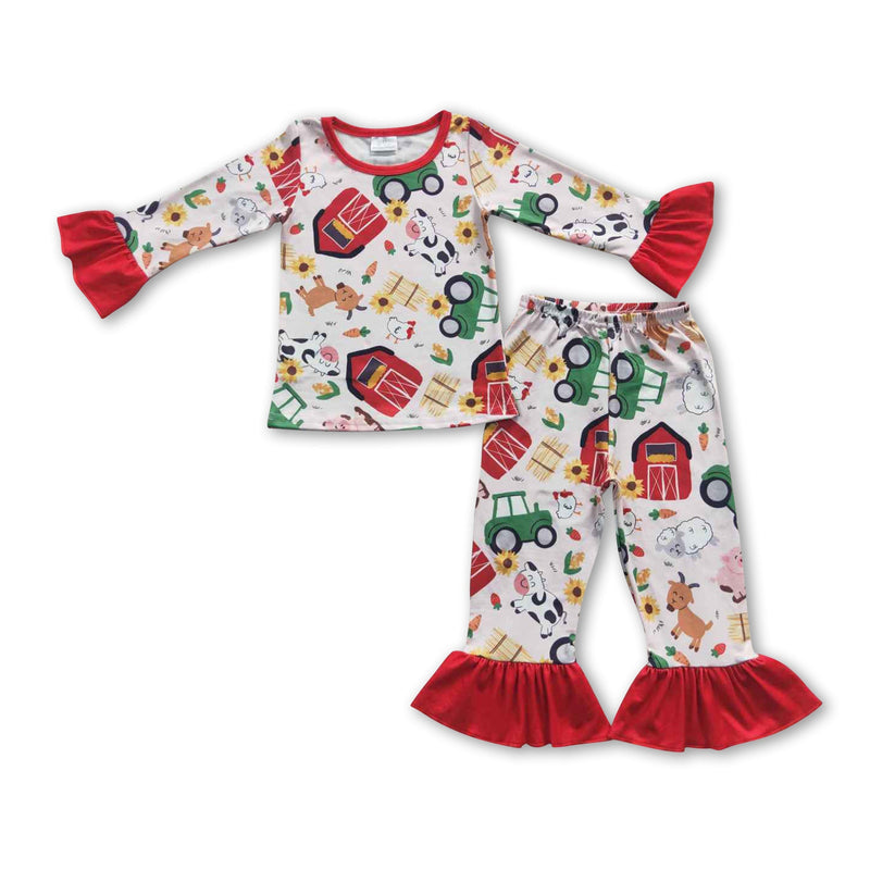 Cow pig sheep chicken baby girls farm pajamas - BIG FRENCHIES