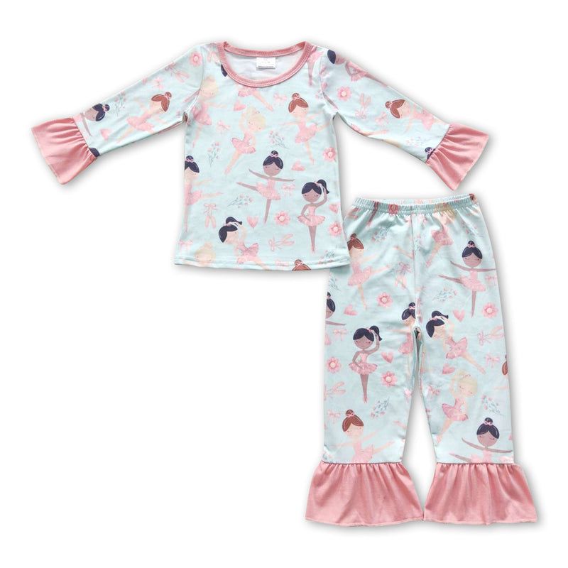Long sleeves dance ballet baby girls pajamas - BIG FRENCHIES