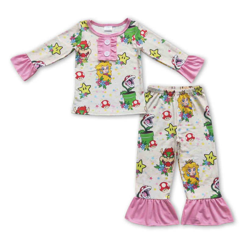 Long sleeves game princess baby girls pajamas - BIG FRENCHIES