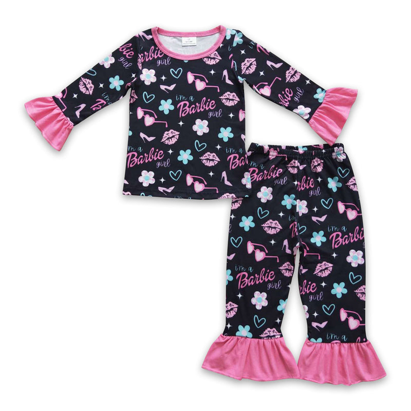 Flower glasses long sleeves baby girls party pajamas - BIG FRENCHIES