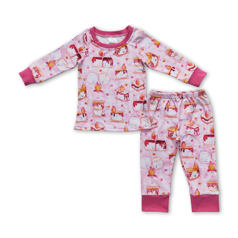Pink cake long sleeves baby girls pajamas - BIG FRENCHIES
