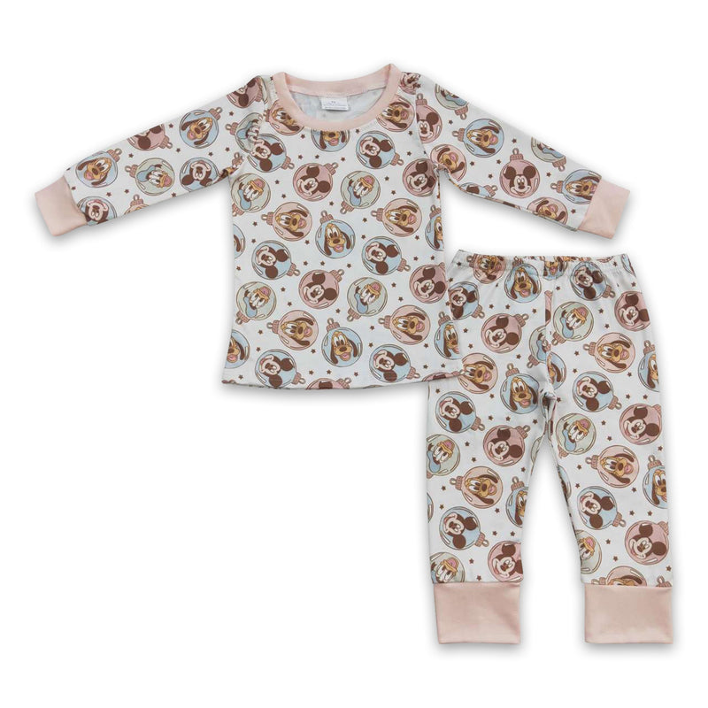 Pink mouse duck jingle bell girls Christmas pajamas - BIG FRENCHIES