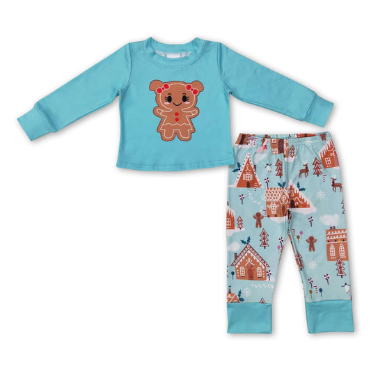 Gingerbread candy house kids girls Christmas pajamas - BIG FRENCHIES